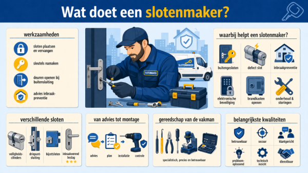 Alles over het beroep slotenmaker Wat doet een slotenmaker